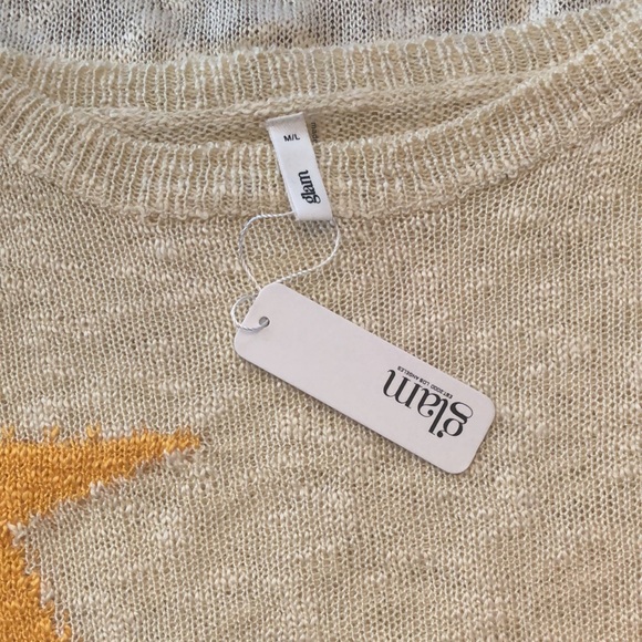 Glam Star Lightweight Open Weave Sweater in Ivory Sizes S/M & M/L - Picture 8 of 12